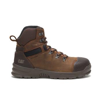 Botas de Trabalho Caterpillar Accomplice X Waterproof Steel Biqueira Masculino Marrom | CAT274-PT