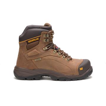 Botas de Trabalho Caterpillar Diagnostic Hi Waterproof Thinsulate™ Steel Biqueira Masculino Marrom |