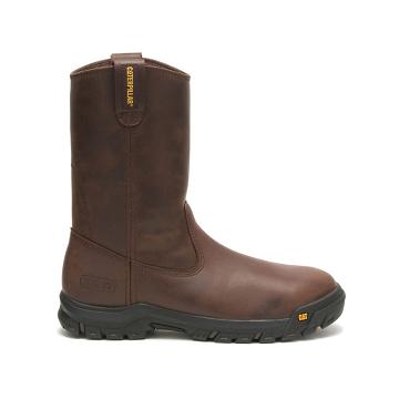 Botas de Trabalho Caterpillar Drawbar Steel Biqueira Masculino Cafes | CAT183-PT