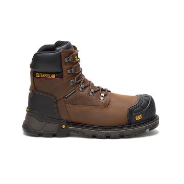 Botas de Trabalho Caterpillar Excavator XL 6" Waterproof Composite Biqueira Masculino Marrom | CAT23