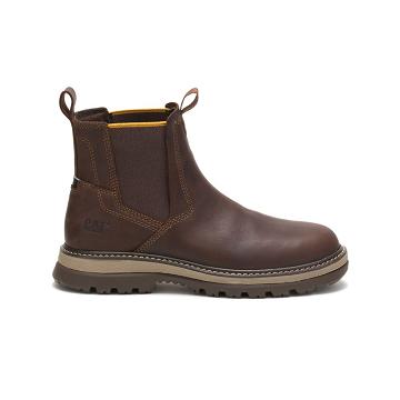 Botas de Trabalho Caterpillar Fairbanks Chelsea Masculino Cafes | CAT111-PT