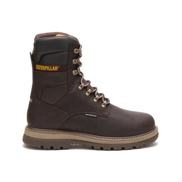 Botas de Trabalho Caterpillar Fairbanks 8" Waterproof TX Steel Biqueira Masculino Cafes | CAT229-PT