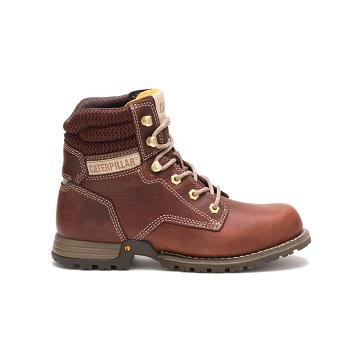 Botas de Trabalho Caterpillar Paisley 6" Feminino Bordeaux | CAT500-PT