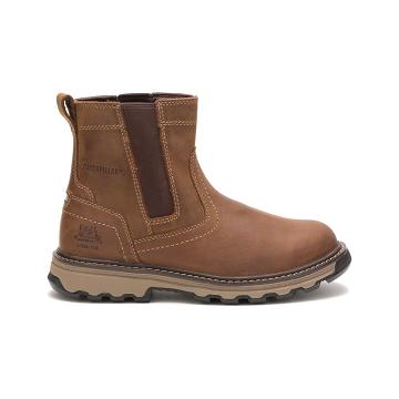 Botas de Trabalho Caterpillar Pelton Steel Biqueira Masculino Marrom | CAT197-PT