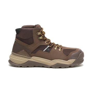 Botas de Trabalho Caterpillar Provoke Medio Waterproof Alloy Biqueira Masculino Cafes | CAT267-PT