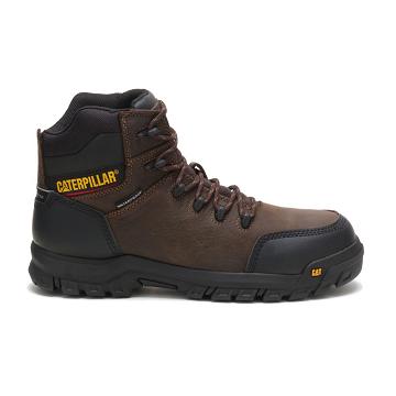 Botas de Trabalho Caterpillar Resorption Waterproof Composite Biqueira Masculino Cafes | CAT233-PT