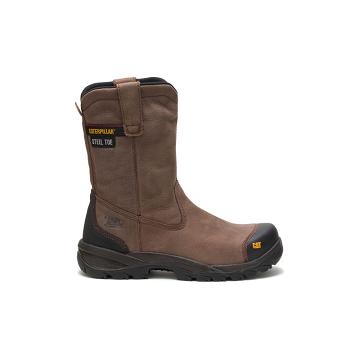 Botas de Trabalho Caterpillar Spur Steel Biqueira Masculino Marrom | CAT096-PT