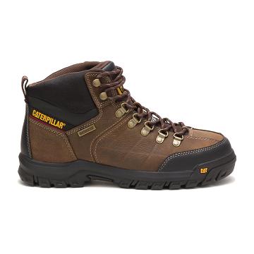 Botas de Trabalho Caterpillar Threshold Waterproof Steel Biqueira Masculino Marrom | CAT223-PT