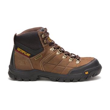 Botas de Trabalho Caterpillar Threshold Waterproof Masculino Marrom | CAT225-PT