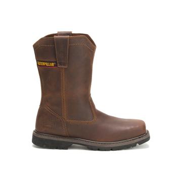 Botas de Trabalho Caterpillar Wellston Steel Biqueira Masculino Marrom | CAT095-PT