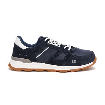 Sapatos Trabalho Caterpillar Woodward Steel Biqueira Masculino Azuis | CAT393-PT